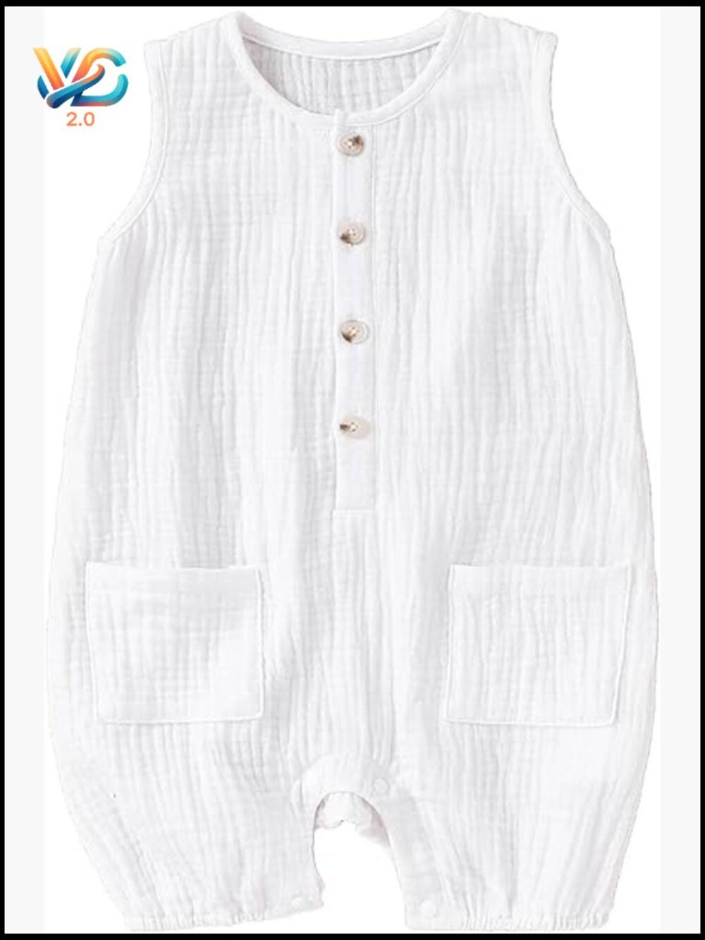 Cotton Muslin Sleeveless Romper for Baby Summer Photoshoot Outfit Unisex Gift